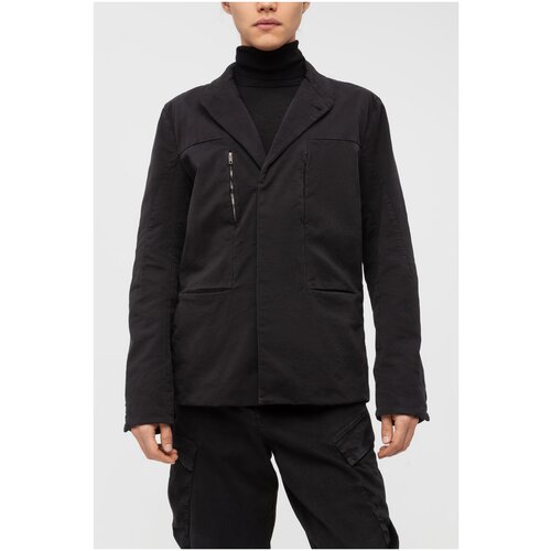 Пиджак TRANSIT UOMO, силуэт прямой, размер 54, черный