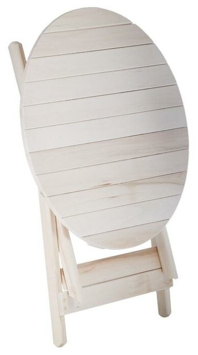 Добропаровъ Стол складной, 80×80×75см, из липы, круглый - фотография № 3