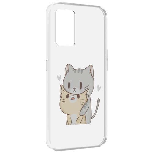 Чехол MyPads любящие-коты для Oppo K10 4G задняя-панель-накладка-бампер чехол mypads любящие коты для oppo reno 5a задняя панель накладка бампер