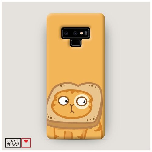 фото Чехол пластиковый samsung galaxy note 9 хлебушек и котик case place