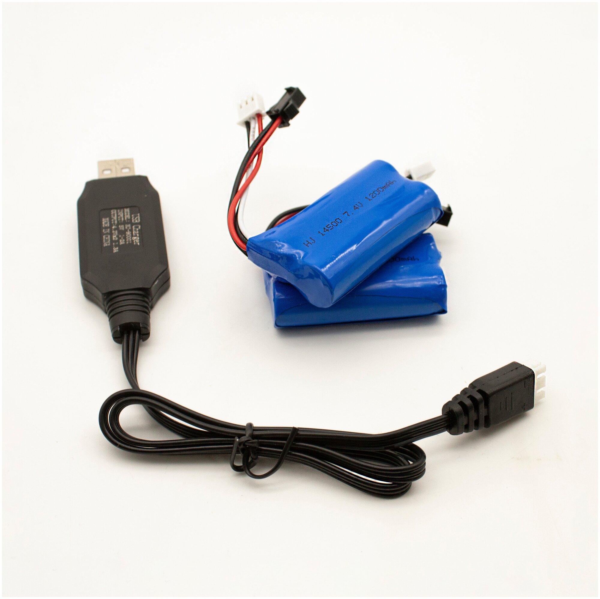 Аккумуляторы 7,4 V 1200 mAh 2 шт + USB зу