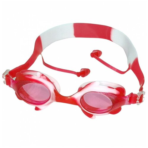 e36866 10 очки для плавания юниорские сине белые Очки для плавания юниорские E36857-2 (красно/белые)