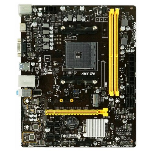 B450M H Socket AM4 AMD B450 2xDDR4-2933 D-SUBHDMI 1xPCI-Ex16 2xPCI-Ex1 4xSATA3RAID 0110 1xM2 8 Ch Audio GLan 24xUSB20 42xUSB31 2xPS2 mATX RTL 10 638100₽