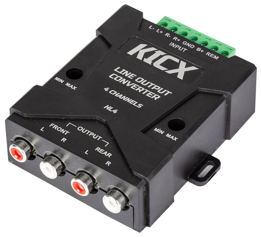 Преобразователь 4-х канальный конвертор сигнала высокого уровня в сигнал низкого уровня RCA Выход для дистанционного включения усилителя HL4