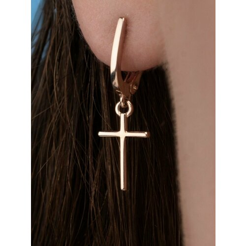 Серьги с подвесками Argentum серебро 925 проба золочение размер 9 мм длина 29 см золотистый 1700₽