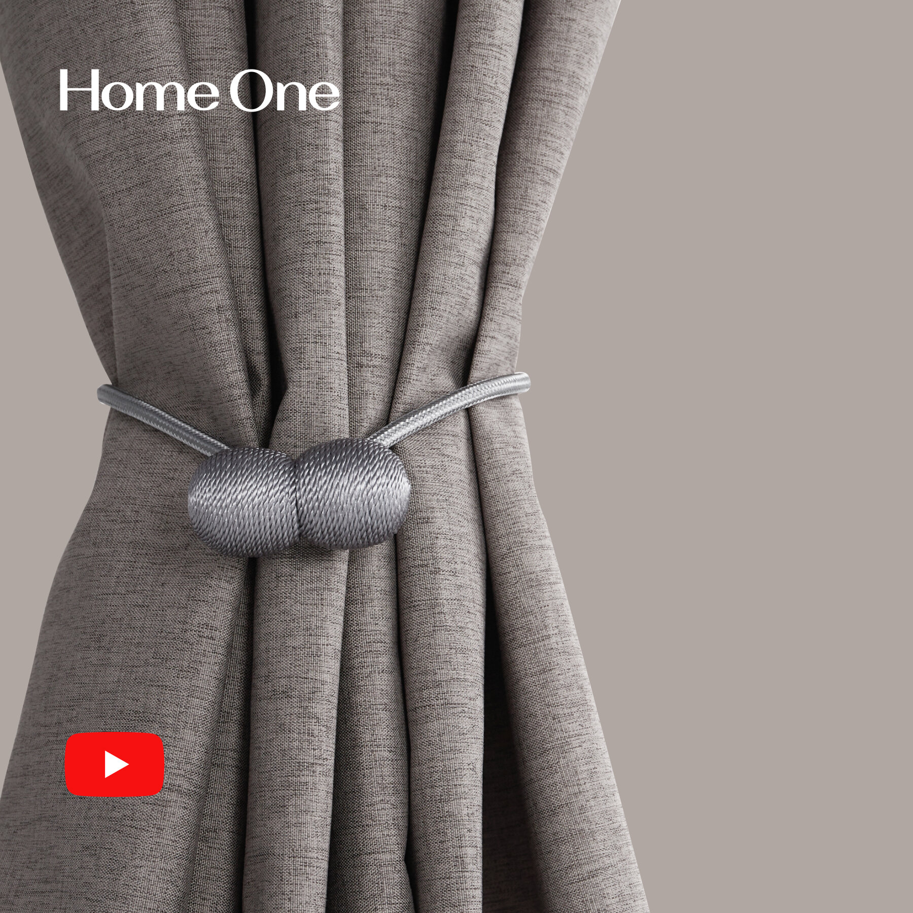 Штора для ванной Home One Linen, 180х200, полиэстер, серый