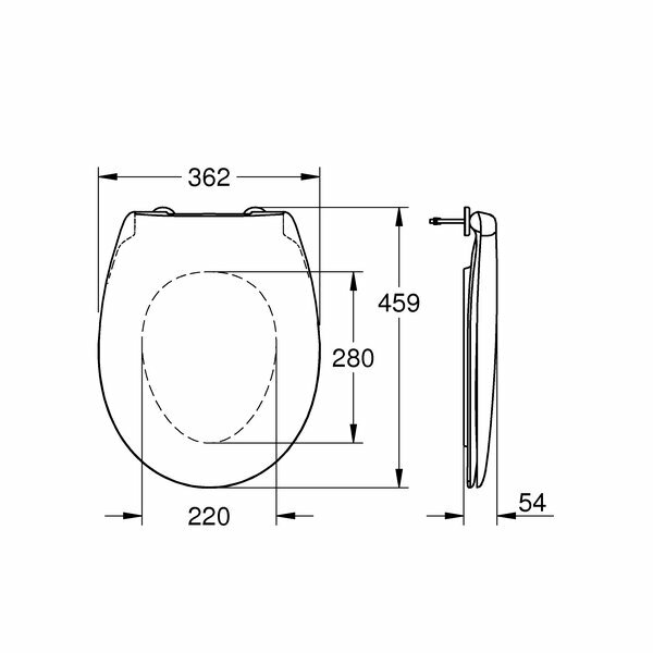 Крышка-сиденье Grohe Bau Ceramic без микролифта
