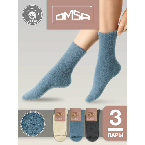 фото Носки omsa omsa_comfort, комплект, 3 пары, размер 35-38, мультиколор