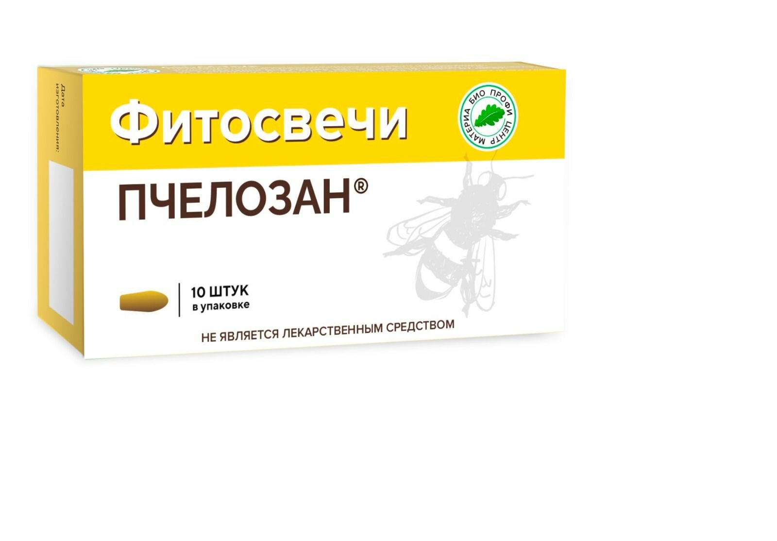 Свечи От Простатита Свечи Пчелозан с пчелиным подмором, 1 уп, 10 шт, блистер, Материа Био Профи Центр