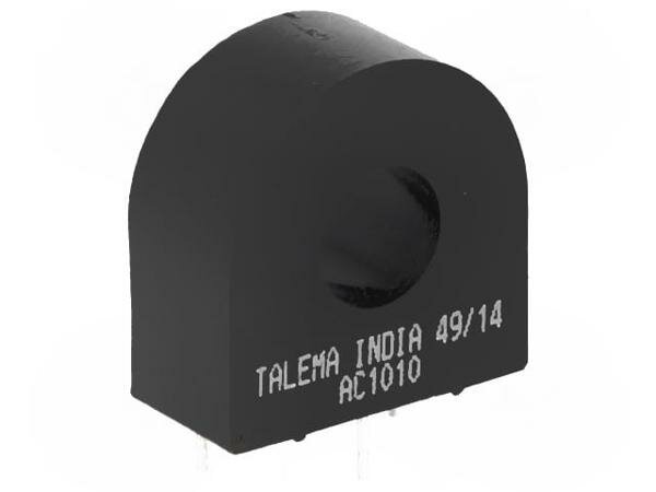 Трансформатор TALEMA PPAC1010, Трансформатор тока, AC, Iвх: 10А, 100Ом, 10мВА, С: 15,24мм, D: 7,62мм, 1шт