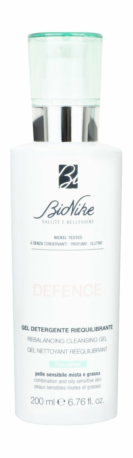 BioNike Defence Rebalancing Cleansing Gel, Балансирующий очищающий гель для жирной и проблемной кожи лица, 200мл