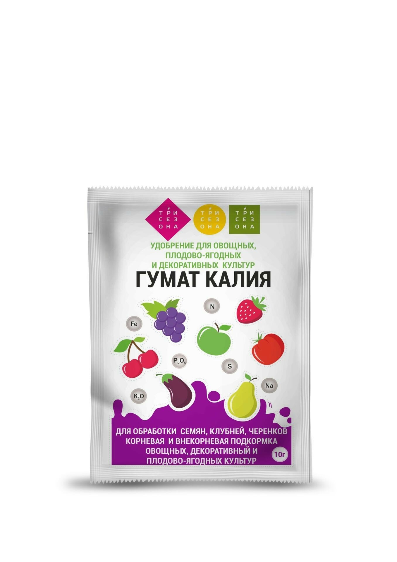 Изображение Гумат калия 10 г, 10 шт, стимулирует рост растений и корневой системы