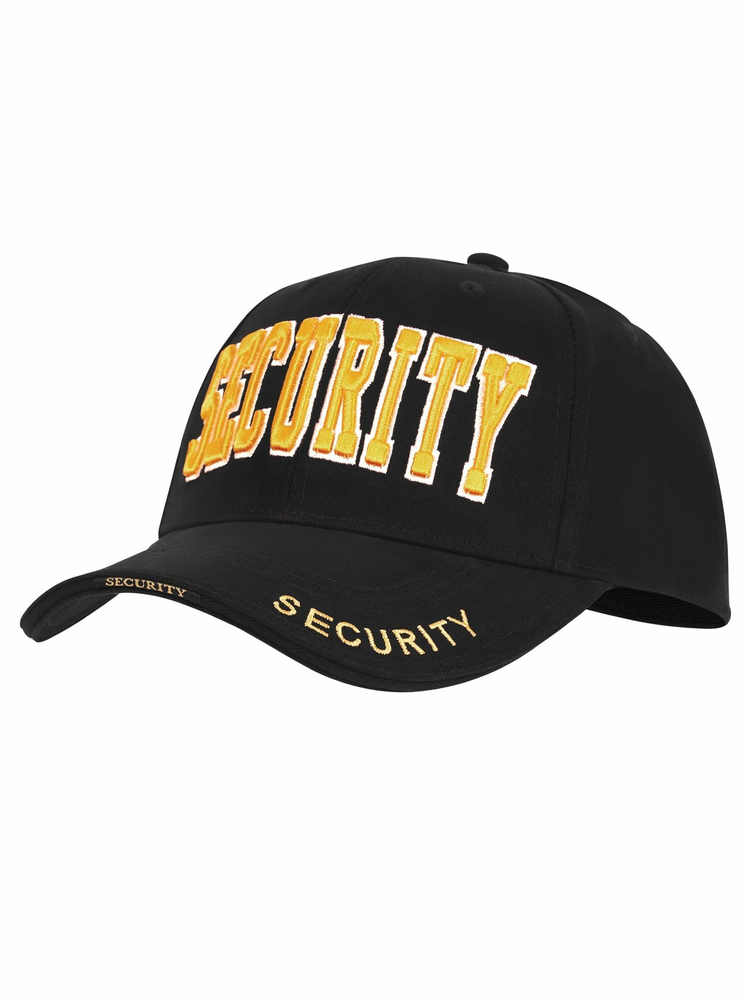 Бейсболка Rothco Security Deluxe Low Profile Cap, цвет черный с золотым, размер ONE SIZE. — фото 1