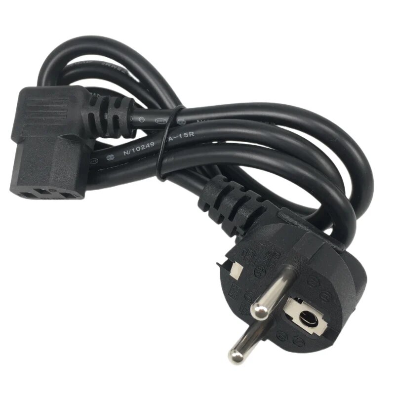 Удлинитель питания евровилка IEC C13 черный 0.3 метра, Right Angle 0.3m