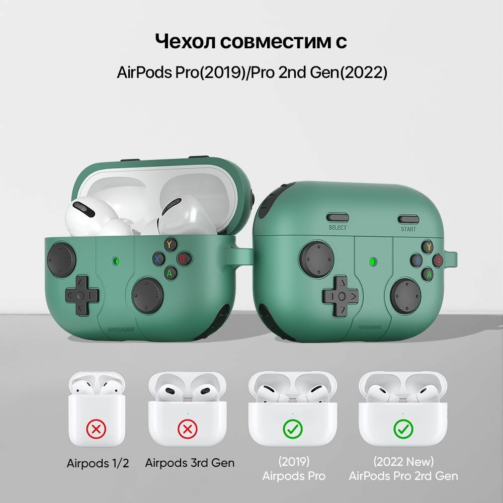 Чехол для наушников AirPods Pro или Pro 2 силиконовый, защитный — фото 1