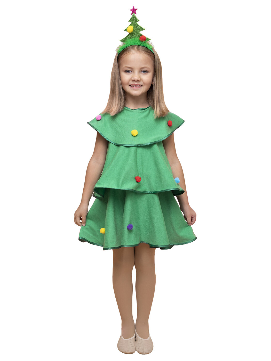 Детский карнавальный костюм Елочка на рост 86-92 (размер 24)