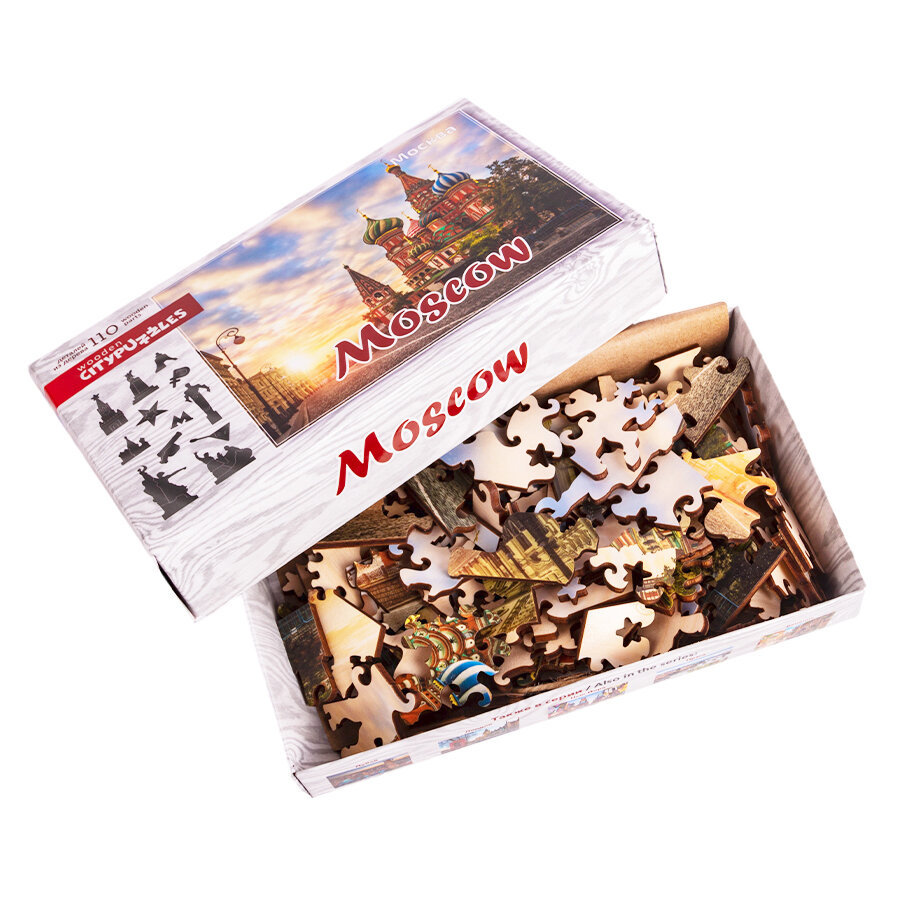 Citypuzzles "Москва" пазл картина для интерьера, деревянные пазлы для детей и взрослых — фото 1