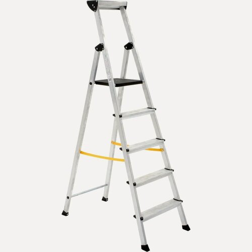 Изображение товара Алюминиевая стремянка с алюминиевым лотком Inforce 5 ступеней СП-01-05
