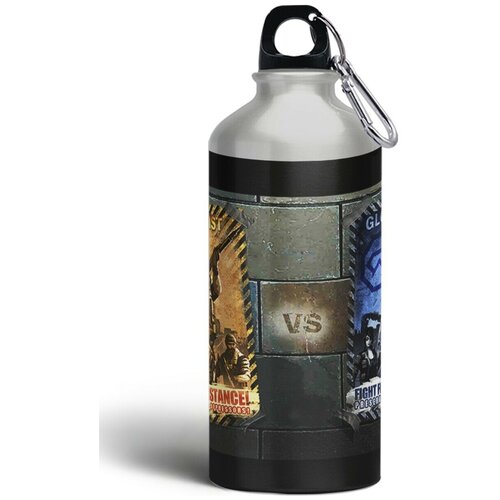Бутылка спортивная, туристическая фляга, 500мл с карабином CF бутылка спортивная туристическая фляга 500мл с карабином clash royale 8