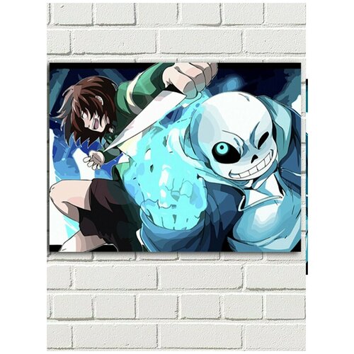 Картина по номерам игра Undertale (Санс) - 8199 Г 30x40 картина по номерам игра undertale 8510 в 30x40