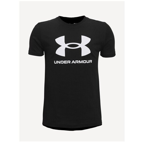 Футболка спортивная Under Armour, размер YSM, черный футболка under armour размер ysm серый