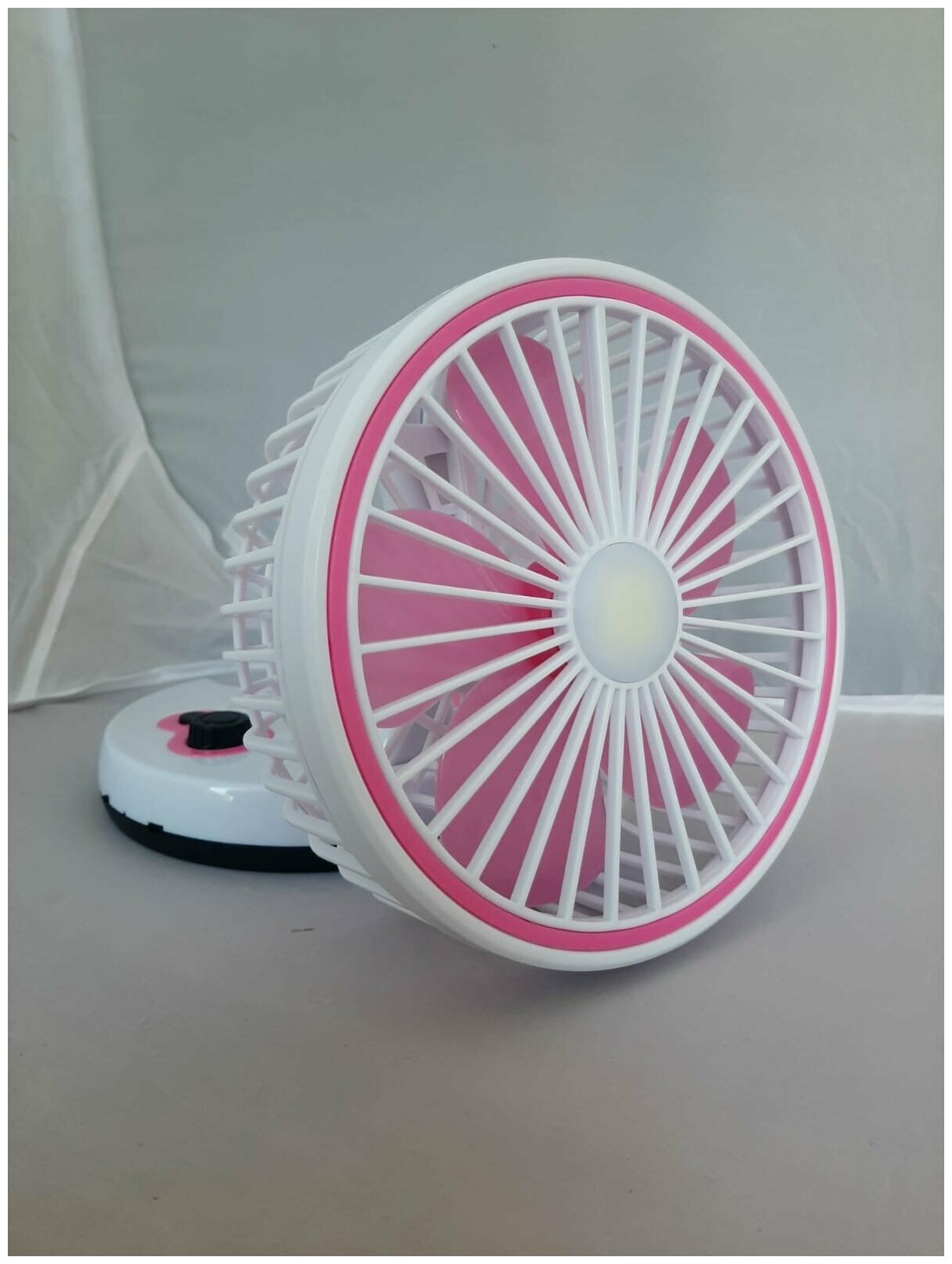 Настольный вентилятор Foldind Fan YT-M2026 Pink Folding Fan - фото №3