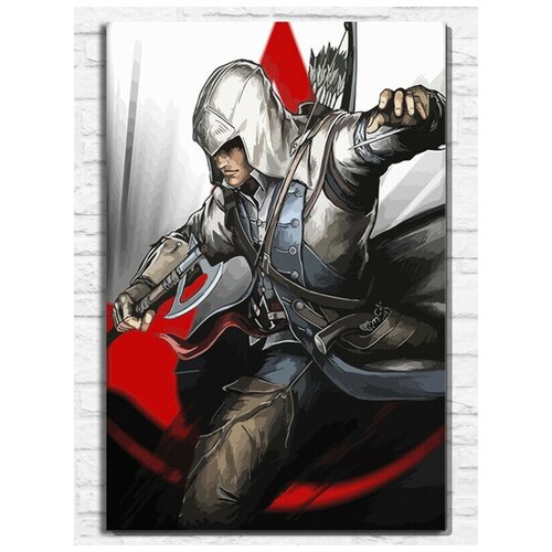 Картина по номерам на холсте игра Assassin's creed 3 (PS, Xbox, PC, Switch) - 9736 В 60x40 картина по номерам на холсте игра assassin s creed 3 ps xbox pc switch 9736 в 60x40