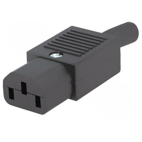 Разъем BULGIN PX0587, Разъем питания AC, прямой, вилка, на провод, 