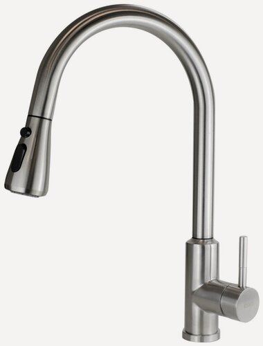 Изображение товара Смеситель для кухни ESKO TSS 519 с touch-сенсором, вытяжным R-изливом, матовый никель