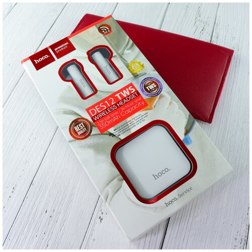 Беспроводные наушники TWS Hoco DES12 BT5035mAh3ч белые 215000₽