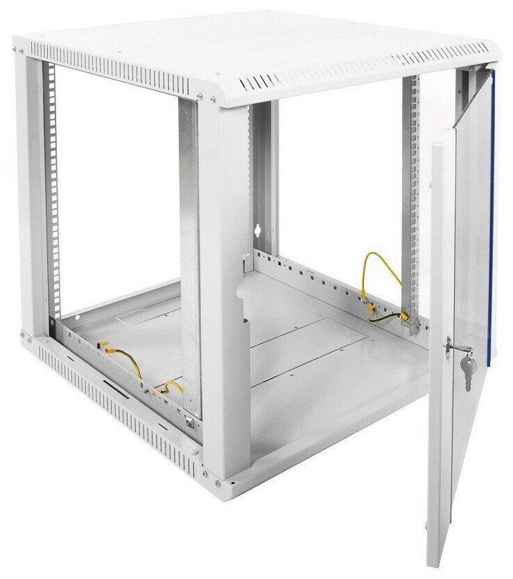 Шкаф настенный ЦМО (ШРН-Э-12.500) 12U 600x520мм пер.дв.стекл несъемные бок.пан. серый - фото №3