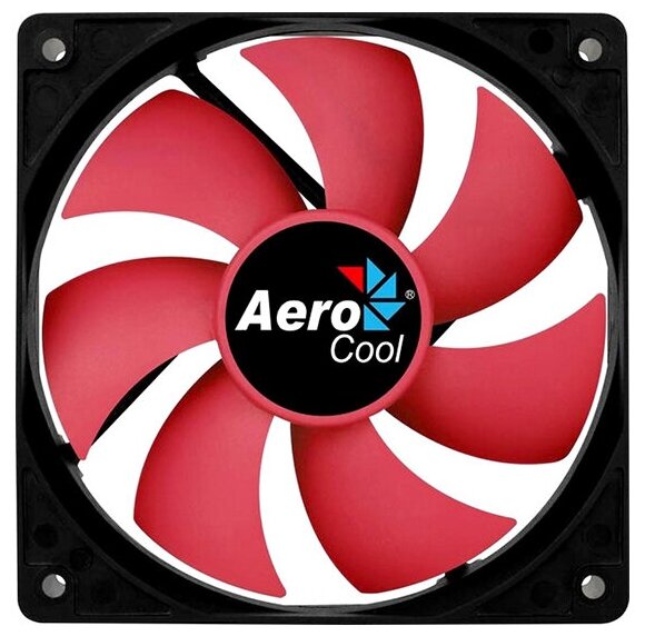 Вентилятор Aerocool Force 12 PWM Red (120мм, 23.7dB, 500-1500rpm, 4 pin) RTL - фото №1