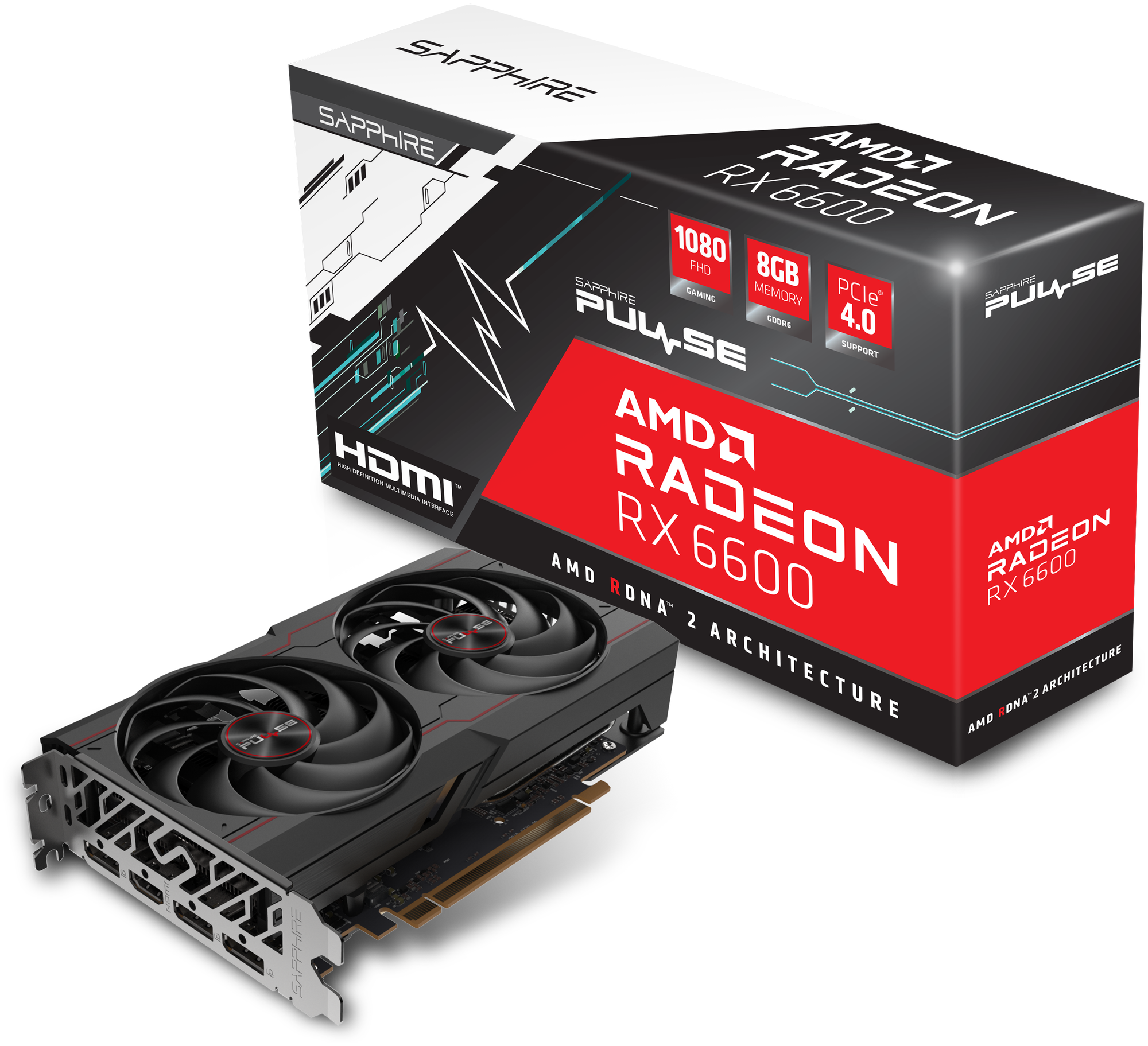 Видеокарта Sapphire AMD Radeon RX 6600, RX 6600 Gaming, 8ГБ, GDDR6, Ret - фото №4