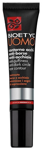 Крем для век Deborah против отечности и темных кругов BIOETYC UOMO Anti-puffiness anti-dark circle eye contour, 15 мл