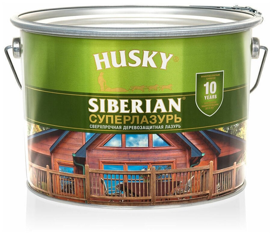 HUSKY SIBERIAN Суперлазурь белая (9л)