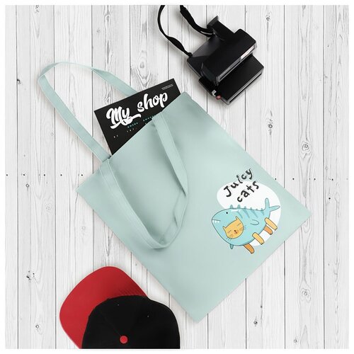 фото Сумка-шоппер meshu "cat", 33*40см, канвас