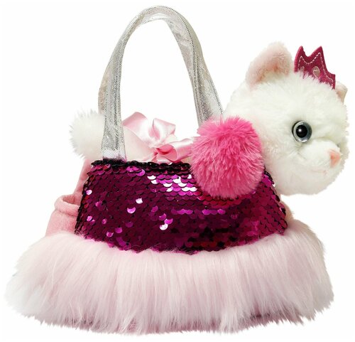 Игрушка мягкая Aurora Кошка в сумке Розовый 181149D