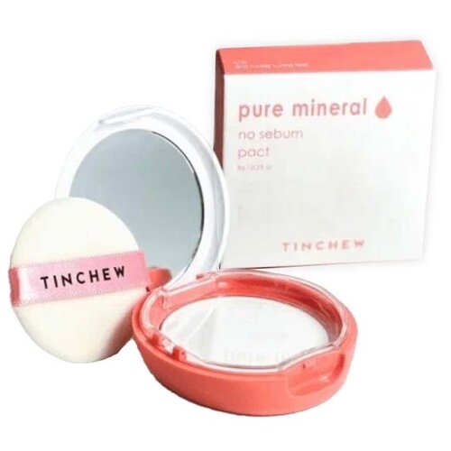 Tinchew Матирующая пудра Pure Mineral No Sebum Pact прозрачный 8 г матирующая пудра для лица innisfree no sebum mineral pact 8 5 гр