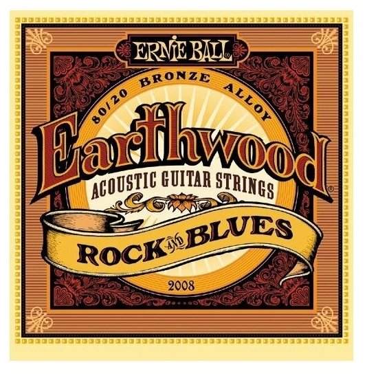 Струны для акустической гитары ERNIE BALL Earthwood 2008 Rock & Blues 10-52