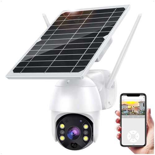 Наружная беспроводная солнечная система видеонаблюдения Choetech с перезаряжаемой батареей 14400 мАч ASC002 1499000₽
