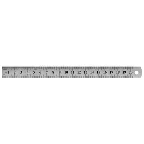 Attache Линейка металл 20 см (514966), серебристый штрихкодовая линейка угол cortes длина 200 см цена деления 1 мм