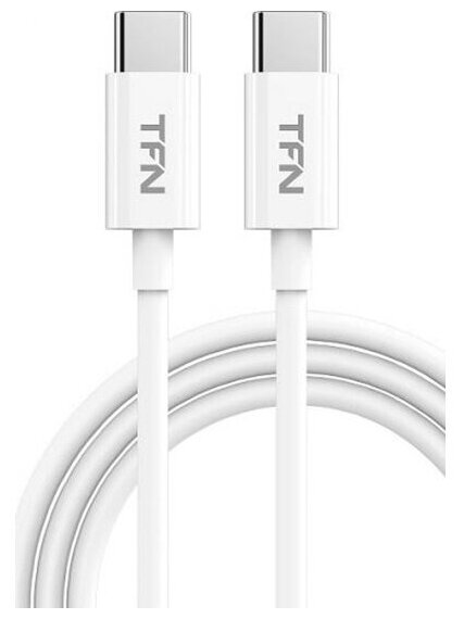 Кабель Tfn USB TypeC-USB TypeC, 1м, белый