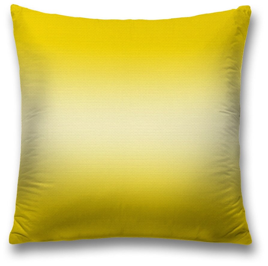 Наволочка декоративная на молнии, чехол на подушку JoyArty Желтый переход 45х45 см