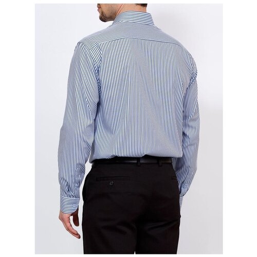 фото Рубашка мужская длинный рукав greg 211/131/r/z/1, полуприталенный силуэт / regular fit, цвет голубой, рост 174-184, размер ворота 40