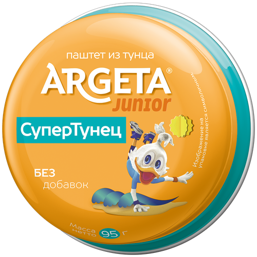 Паштет ARGETA JUNIOR Супер Тунец, 95г