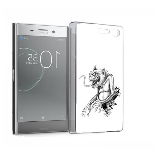 Чехол задняя-панель-накладка-бампер MyPads чорт для Sony Xperia XZ Premium 5.5 G8142 противоударный чехол задняя панель накладка бампер mypads время приключений лего для sony xperia xz premium 5 5 g8142 противоударный