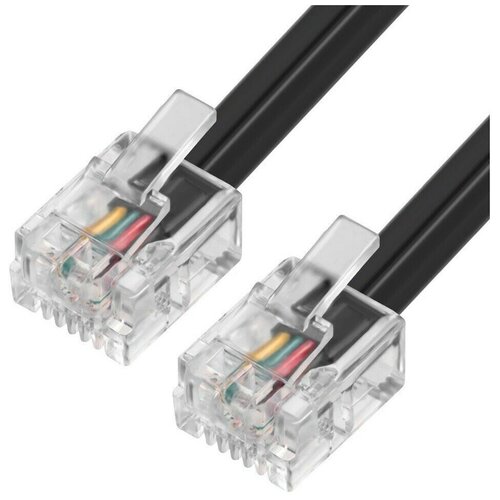 Кабель телефонный 6p4c, 20м, Greenconnect (GCR-TP6P4C2-20.0m)