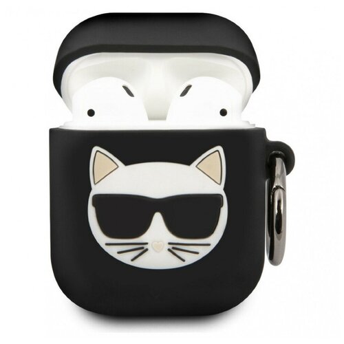 Чехол Karl Lagerfeld Silicone Case (KLACA2SILCHBK) для AirPods (Black) чехол karl lagerfeld silicone case klacapsilglwh для airpods pro white