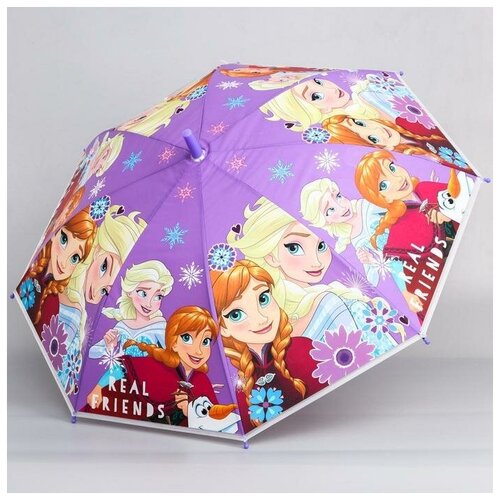 Зонт-трость полуавтомат, для девочек, фиолетовый