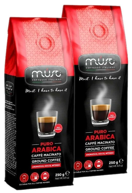 Кофе молотый MUST Puro Arabica (Пуро Арабика) 2x250г - фотография № 2